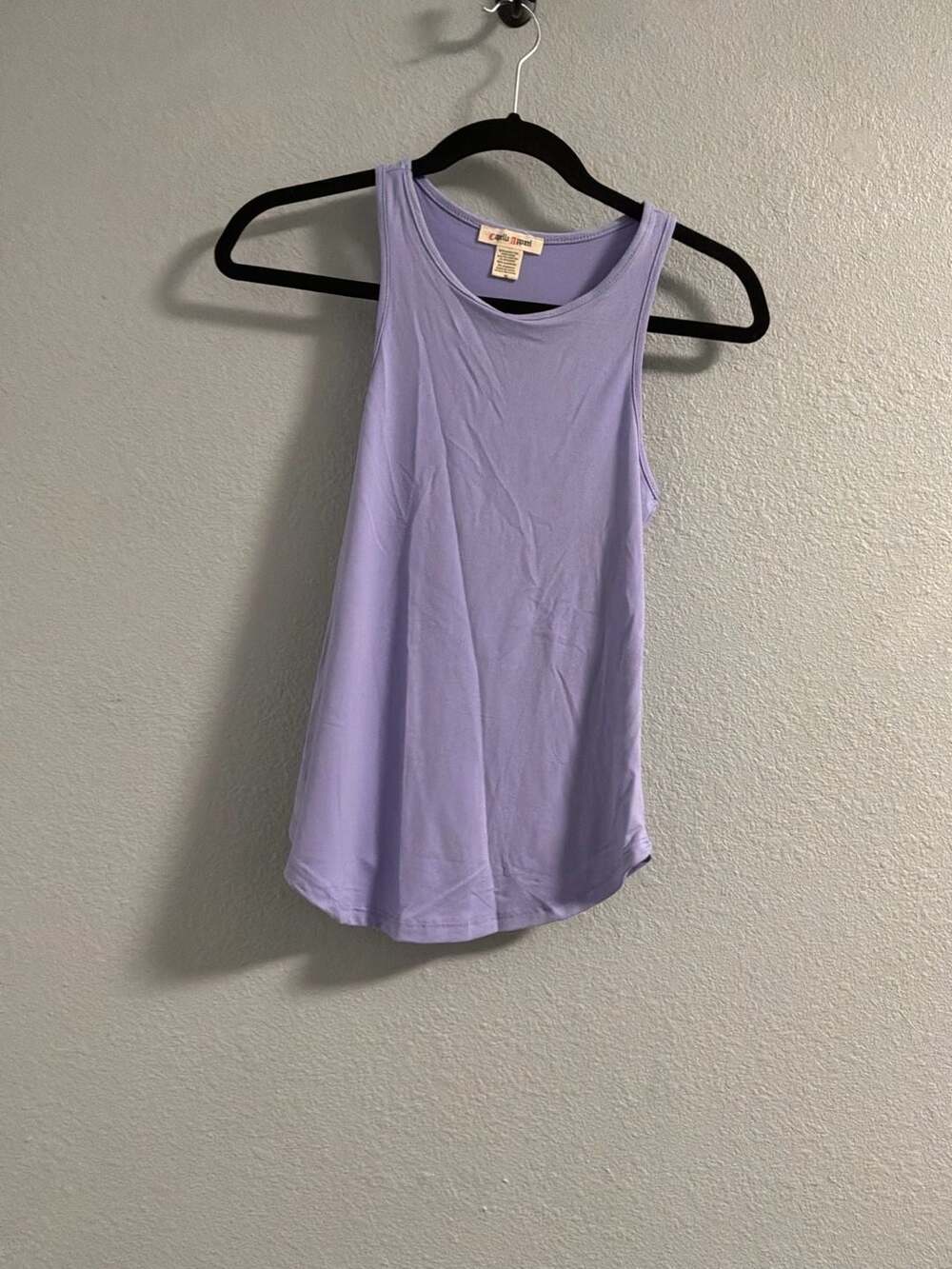 Capella Apparel Lavender Scoop Neck Racerback Tank Top Style BT1725